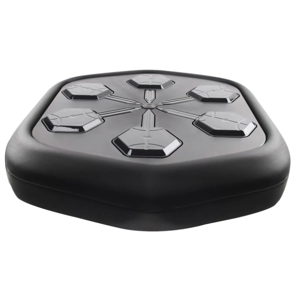 "Unisex Rhythm Punch Max Boxing Trainer with sleek design, digital display, music sync feature for immersive home gym workout