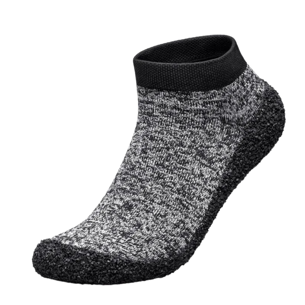 Unisex sock shoes for women, flexible and durable, gray with sleek design, offering comfort and support for everyday wear.