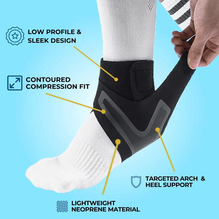 Unisex Therapy Foot Wrap for pain relief, adjustable, lightweight design, provides soothing compression for foot discomfort.