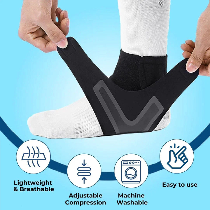 Unisex Therapy Foot Wrap for pain relief, adjustable, lightweight design, provides soothing compression for foot discomfort.