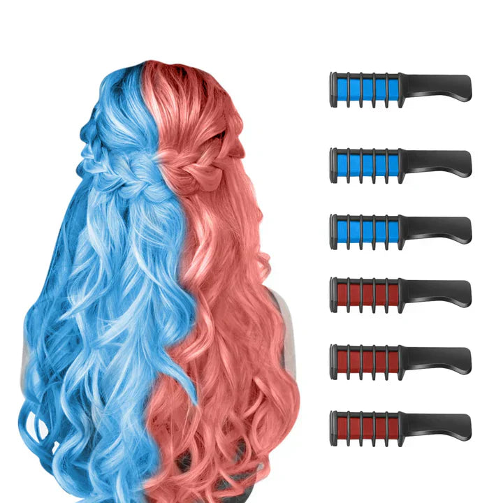 Unisex vibrant temporary hair chalk sticks in bold, blendable colors for safe, washable application on various hair types.