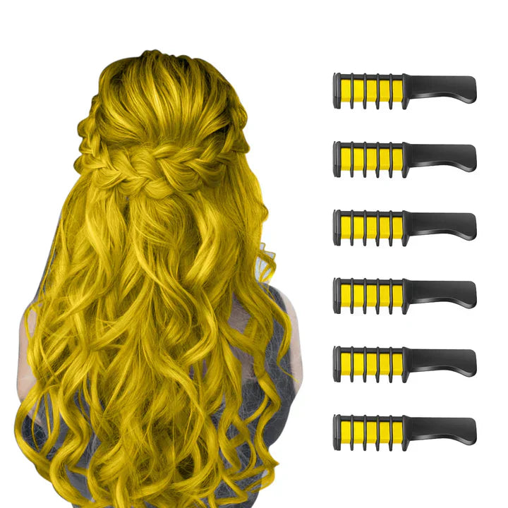 Unisex vibrant temporary hair chalk sticks in bold, blendable colors for safe, washable application on various hair types.