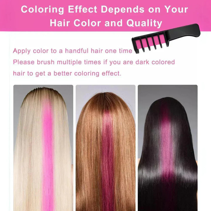 Unisex vibrant temporary hair chalk sticks in bold, blendable colors for safe, washable application on various hair types.