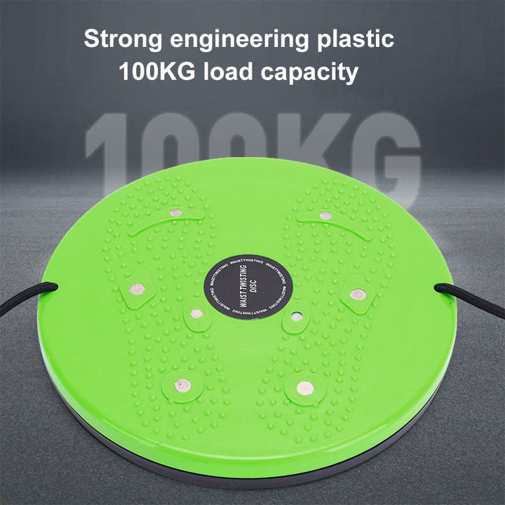 "Unisex waist twisting disc with magnetic massage points for core workouts, available in vibrant colors, supports 100KG."