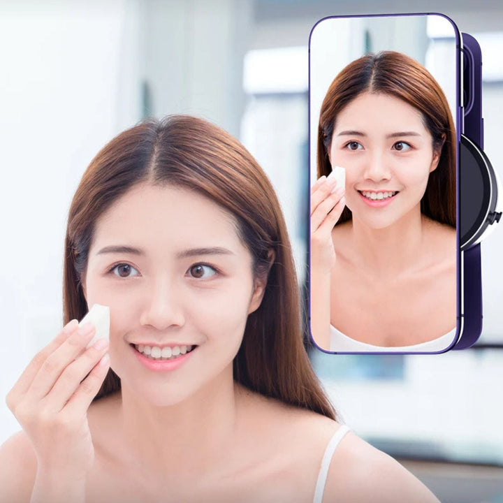 "Universal magnetic car phone holder with suction base, sleek black design, strong grip, adjustable for optimal view."