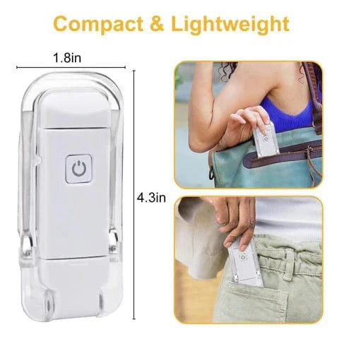 "USB Rechargeable Flex Reading Light with adjustable LED, lightweight design, and flexible positioning for comfortable readin