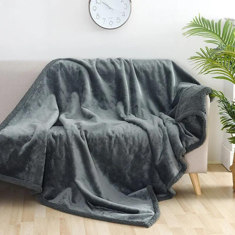 "Waterproof plush furniture protector, dual-sided, fits all sizes; soft, cozy, protects from spills and stains."