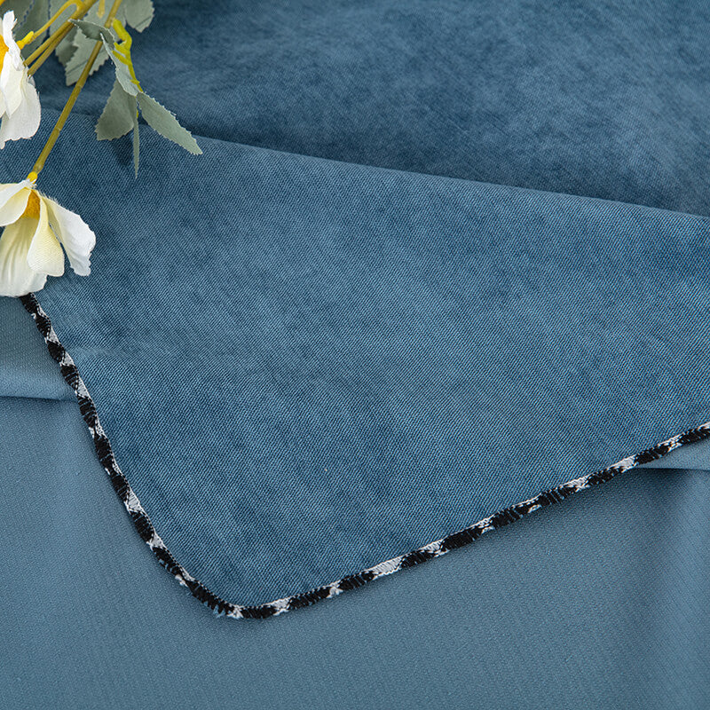 Waterproof sofa throw with jacquard edge, non-slip design, corduroy, and polyester material, protects against spills.