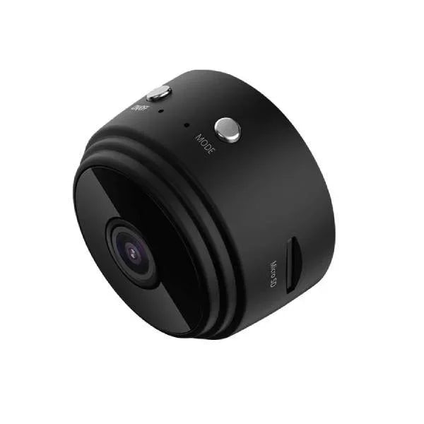 Waterproof wireless backup camera for RVs and trailers, black, with 360° bracket and night vision, enhances reversing safety.
