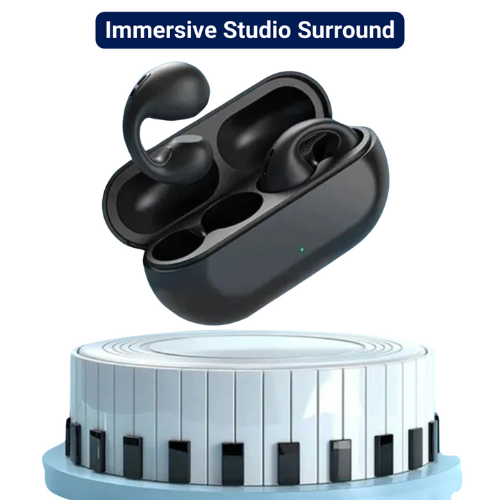 Wireless bone conduction earbuds with secure fit, lightweight design, open-ear listening, and waterproof features for active 