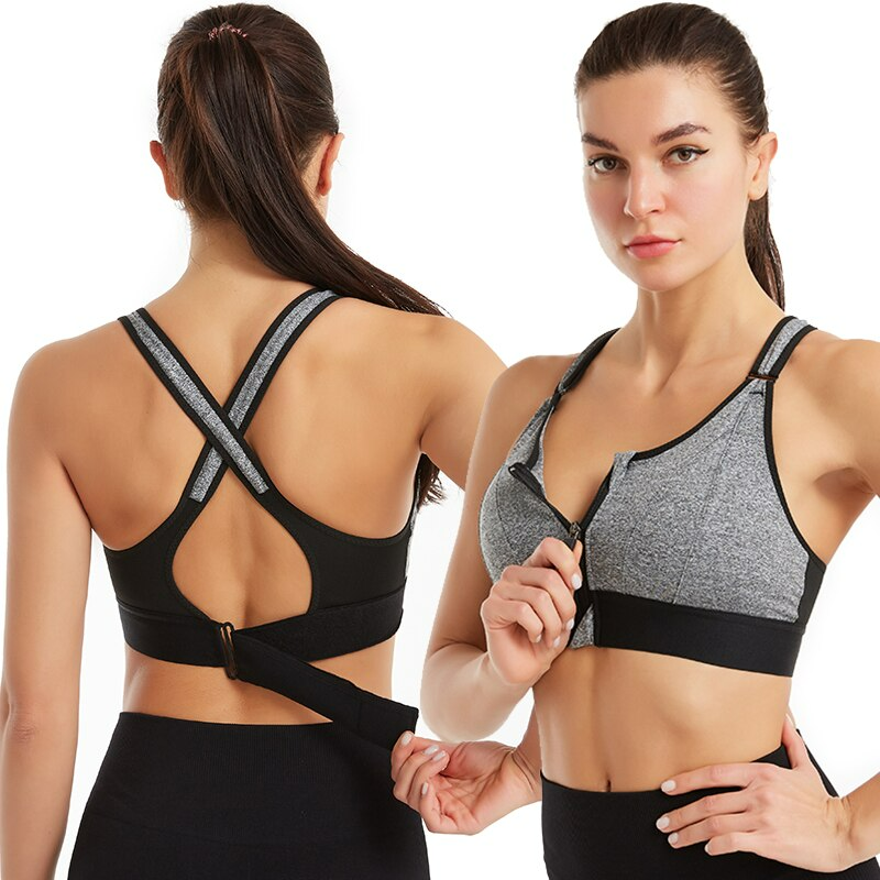Women's 2-Pack Ultra Comfort Breathable Sports Bra with seamless fit and moisture-wicking fabric for high-impact activities.