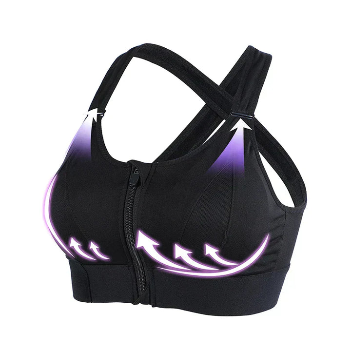 Women's 2-Pack Ultra Comfort Breathable Sports Bra with seamless fit and moisture-wicking fabric for high-impact activities.