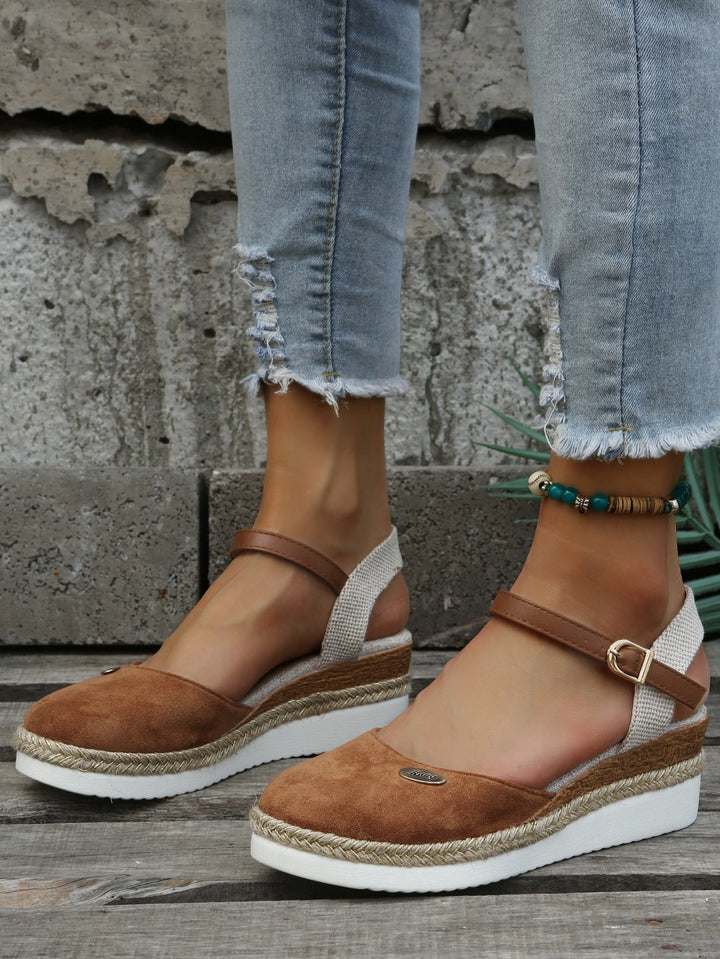 Women's chic orthopedic espadrille sandals with breathable material, lightweight design, and versatile style for comfort.