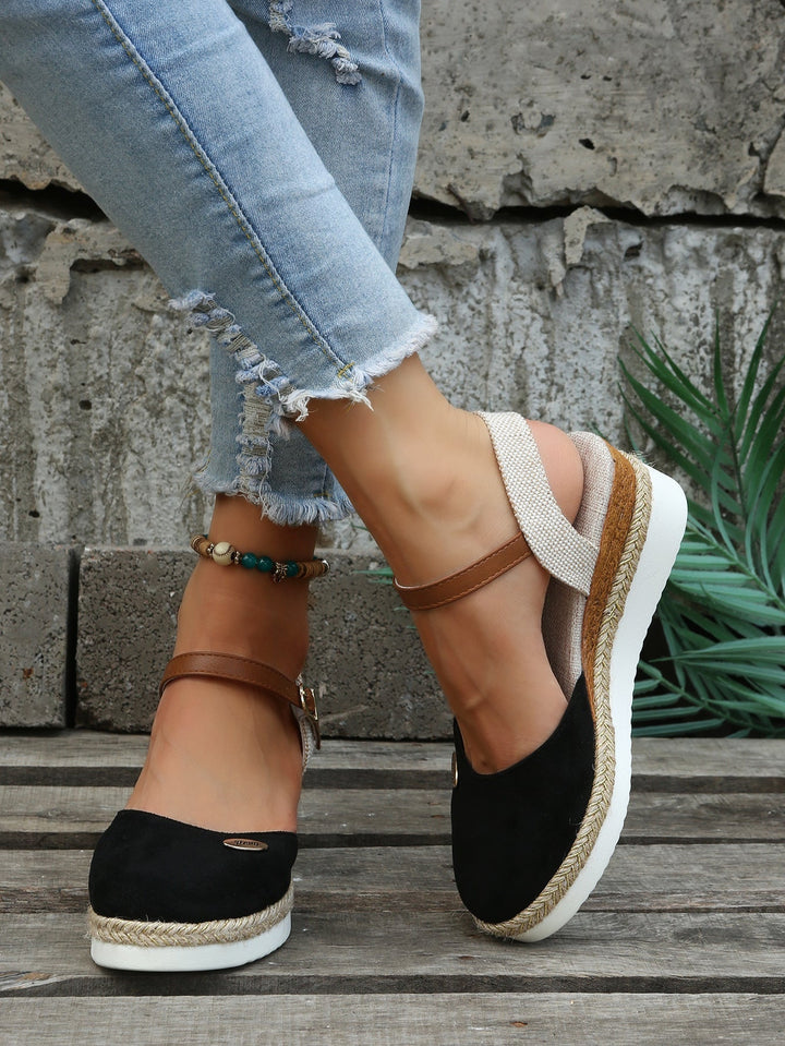 Women's chic orthopedic espadrille sandals with breathable material, lightweight design, and versatile style for comfort.