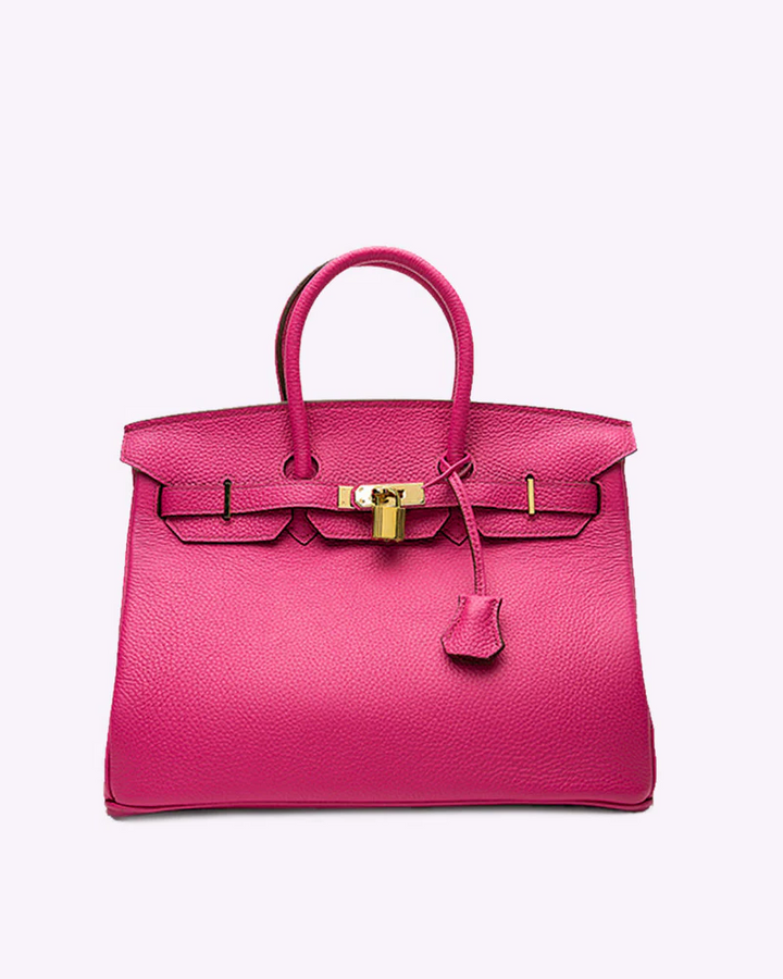 Women's luxury leather tote handbag, elegant for work and travel, genuine leather, sleek stylish design, versatile functional