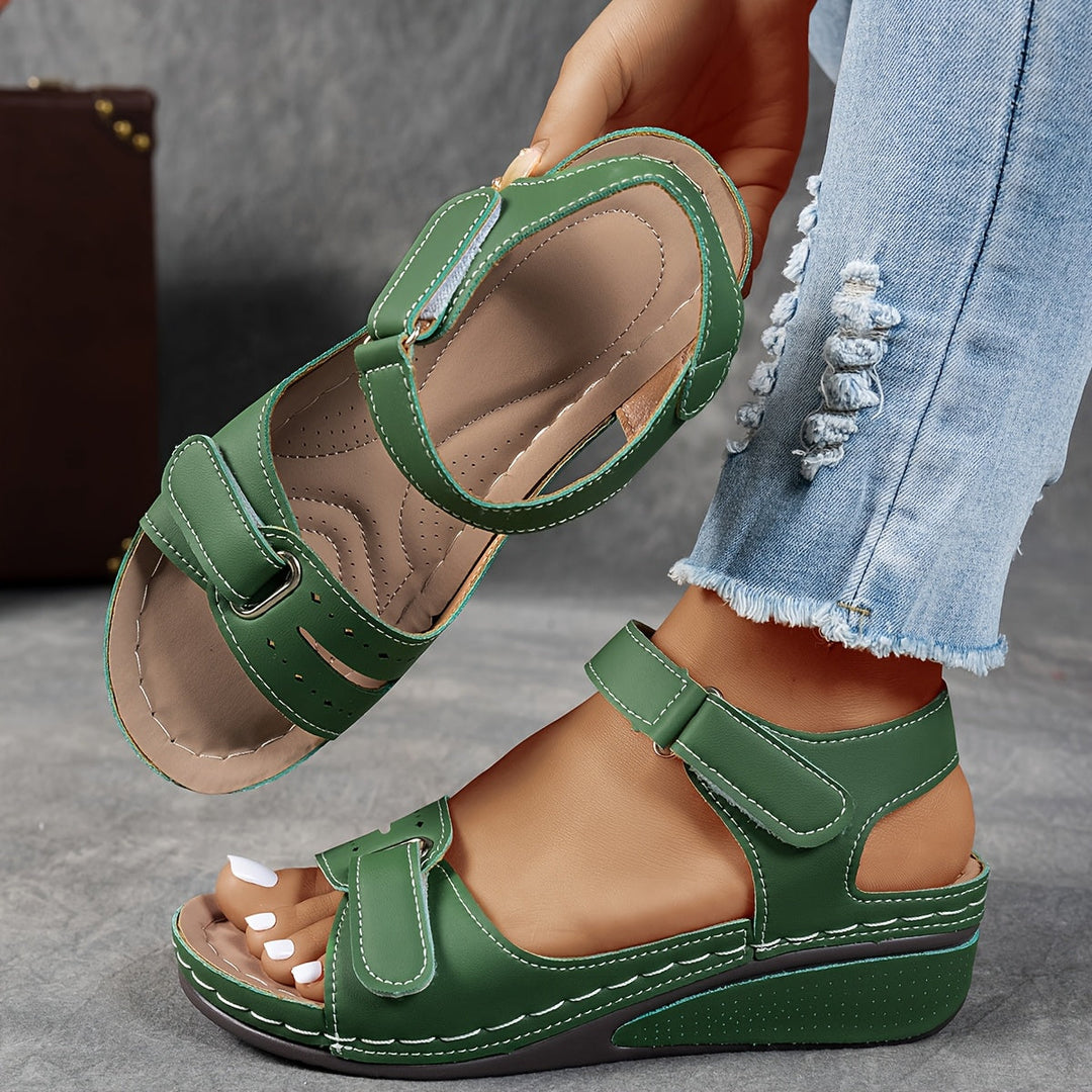 Women's orthopedic comfort sandals, adjustable straps, cushioned insoles, versatile colors, stylish footwear.