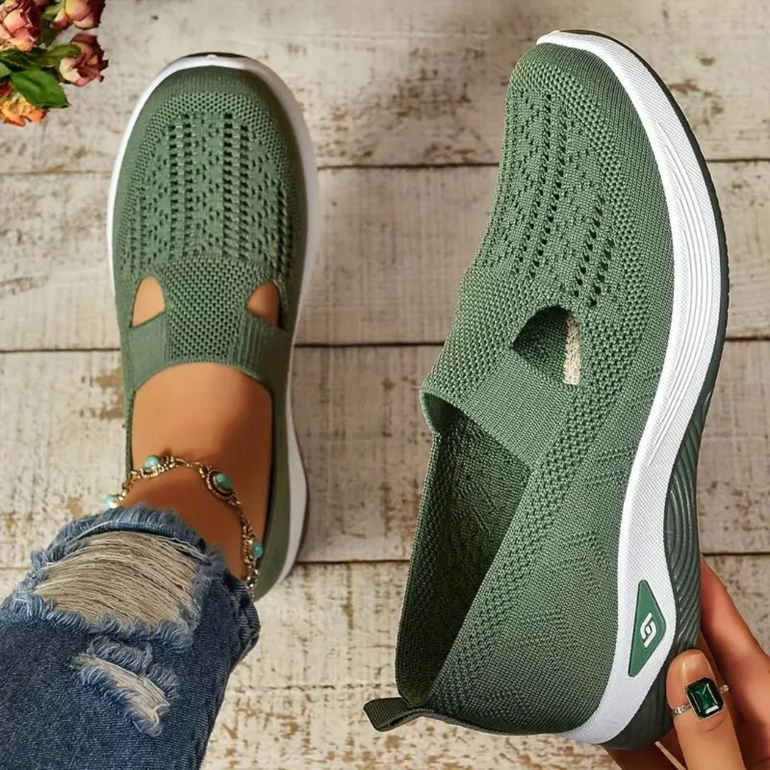 Women's orthopedic slip-on shoes with arch support, featuring a sleek, breathable design for ultimate comfort and style.