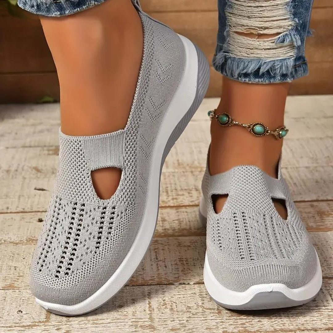 Women's orthopedic slip-on shoes with arch support, featuring a sleek, breathable design for ultimate comfort and style.