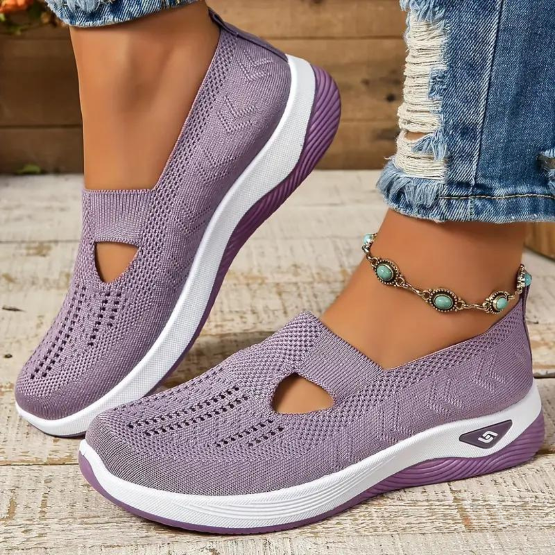 Women's orthopedic slip-on shoes with arch support, featuring a sleek, breathable design for ultimate comfort and style.