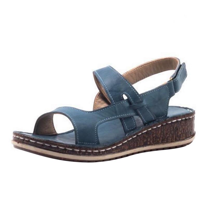 "Women's orthopedic summer sandals with adjustable straps, open-toe design, ergonomic footbed, and slip-resistant sole."