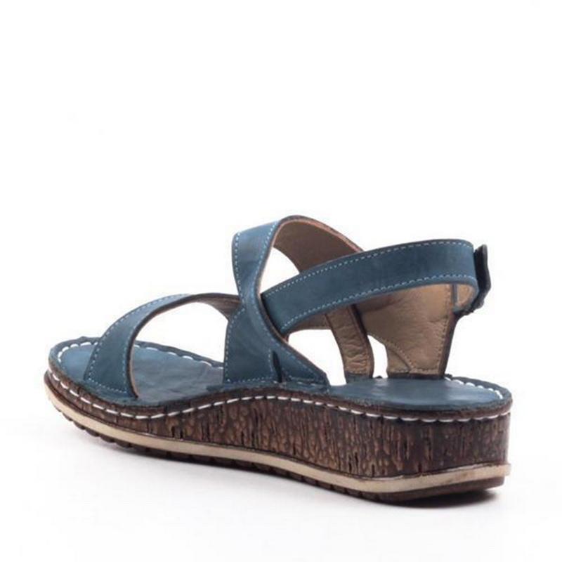 "Women's orthopedic summer sandals with adjustable straps, open-toe design, ergonomic footbed, and slip-resistant sole."