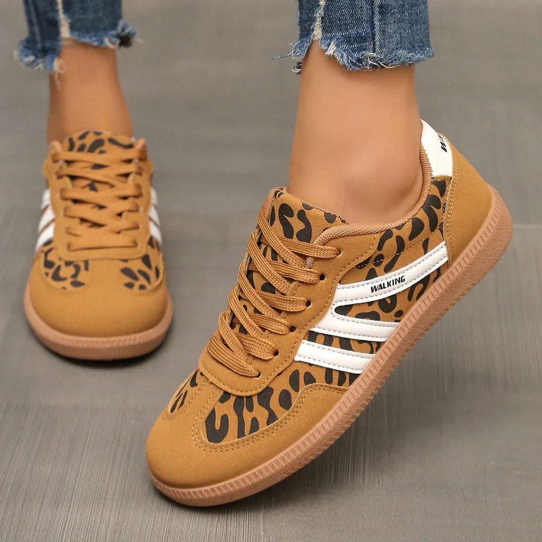 "Women's orthopedic walking sneakers with arch support, lightweight, breathable, casual design for comfort and style."