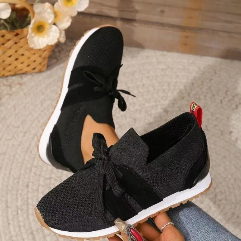 Women's sporty sneakers with breathable mesh, sleek design, non-slip sole, available in multiple colors and sizes 35-42.
