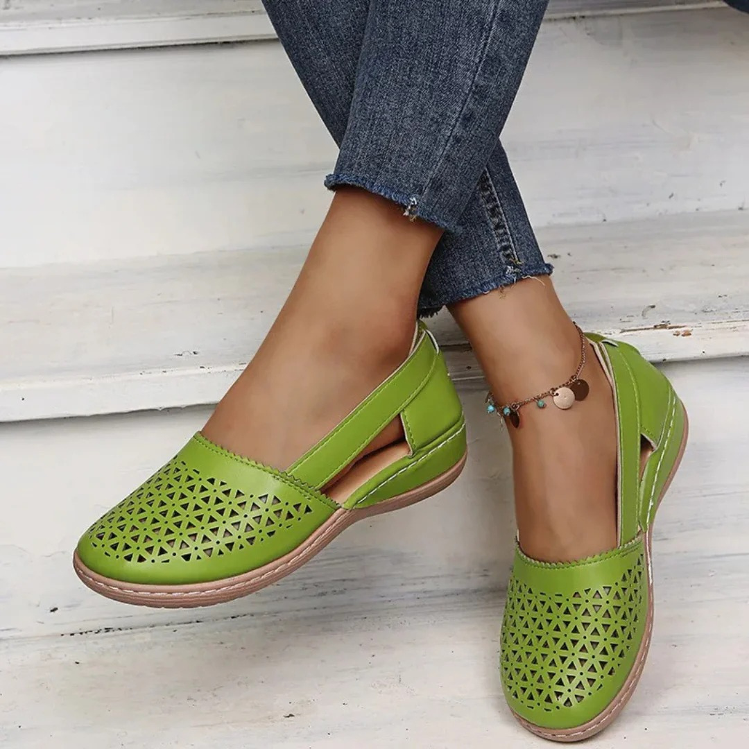 Women's supportive orthopedic walking shoes with sleek design and vibrant colors for comfort and style.